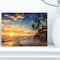 Designart - Paradise Tropical Island Beach with Palms - Extra Large Seascape Art Canvas